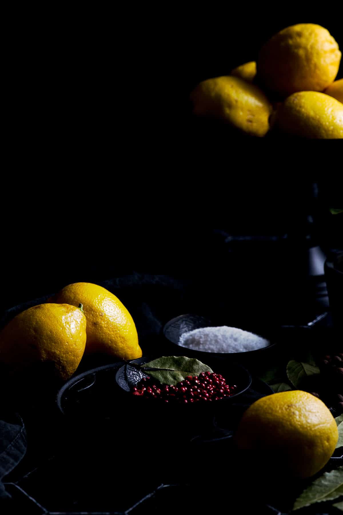 Ingredients for preserved lemons