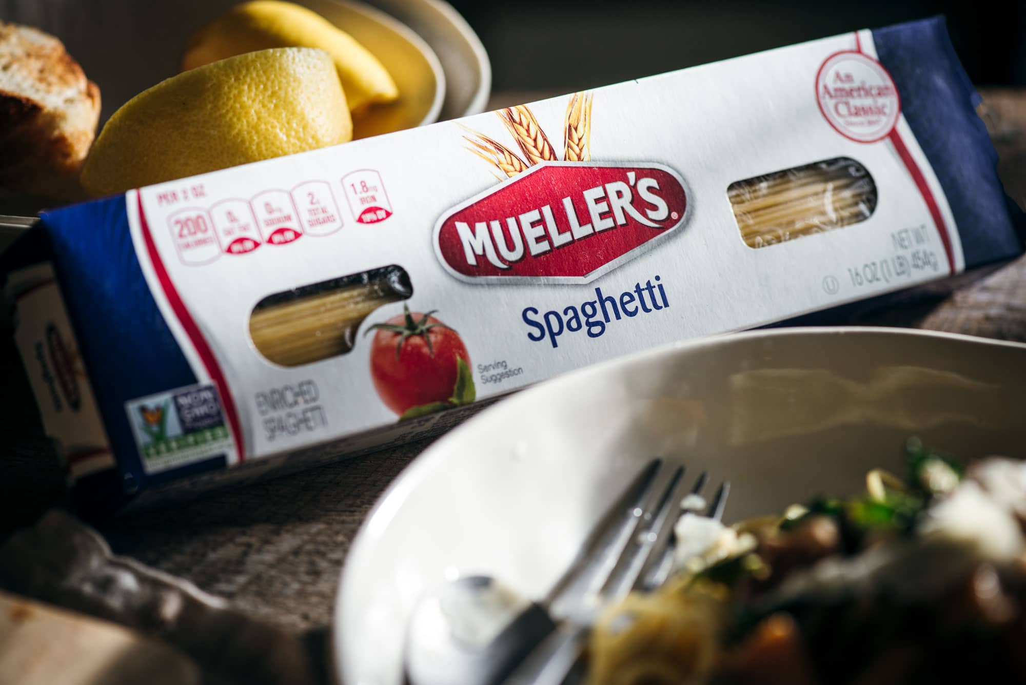 Box of Muellers spaghetti