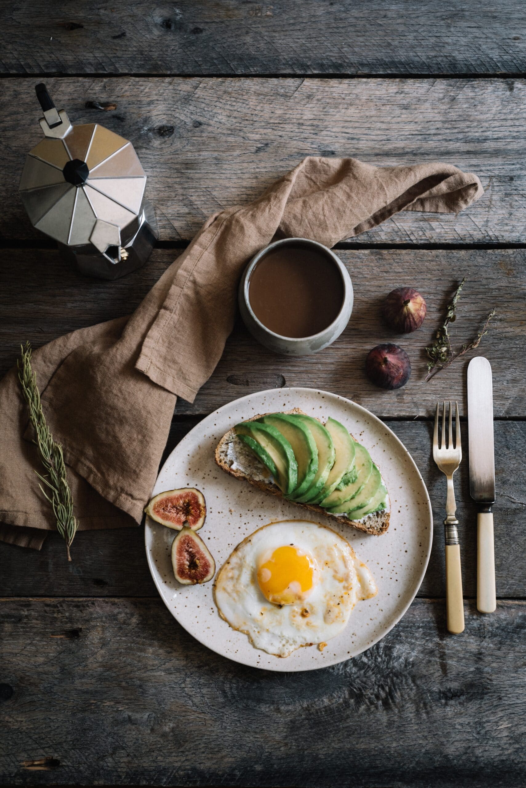 Nutrition Tips - Healthy Breakfast on wooden table.